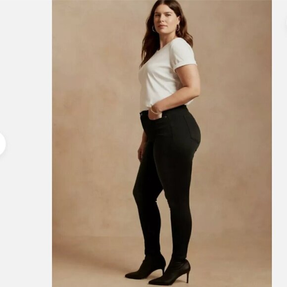 Banana Republic Mid Rise SOFT Skinny Jean Washed Black Size 14 SHORT MSRP $119 - Picture 7 of 7